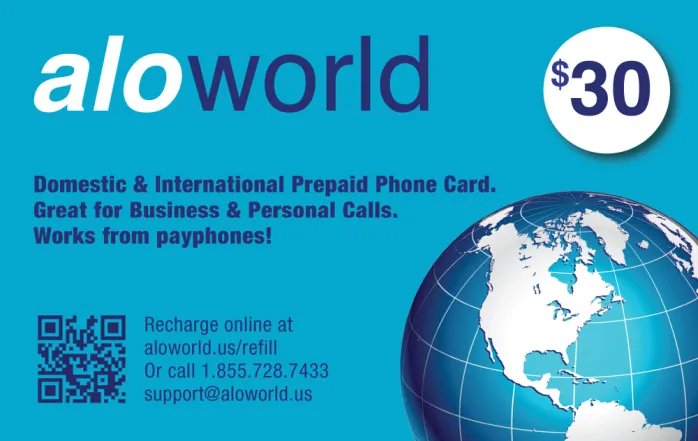 Aloworld Calling Card $30