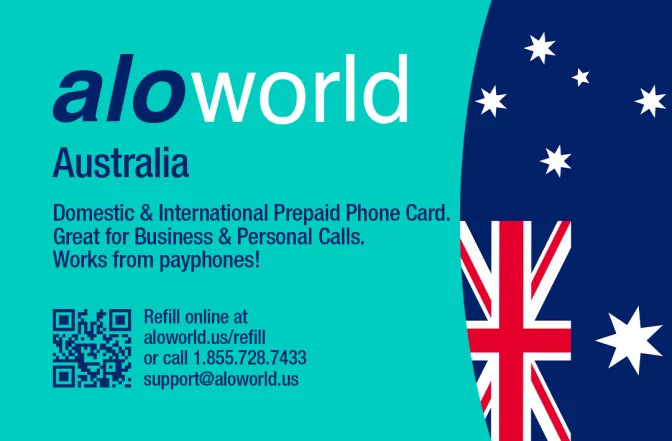 Call Australia from United States or Canada cheap and easy with a calling card.