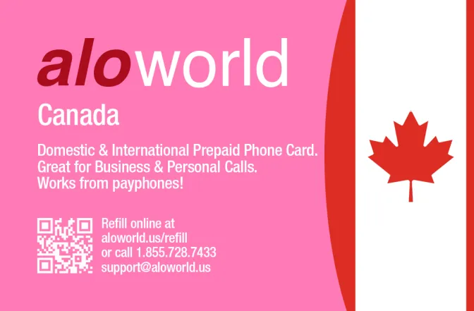 Call Canada from United States or Canada cheap and easy with a calling card.