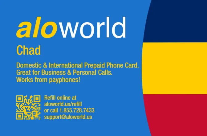 Call Chad from United States or Canada cheap and easy with a calling card.