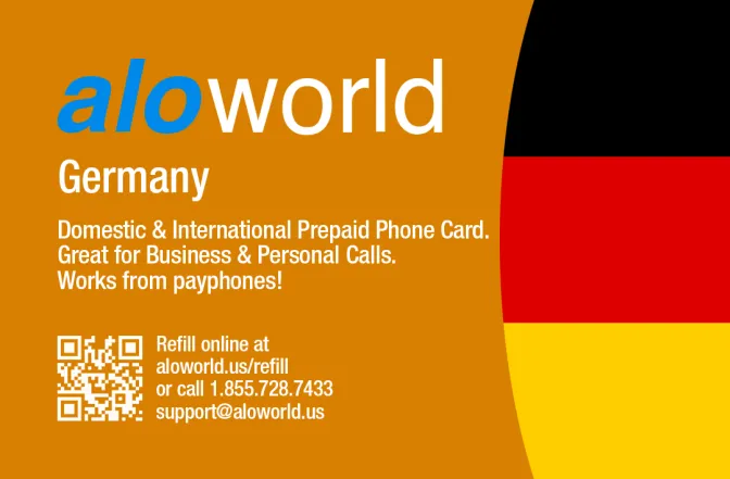 Call Germany from United States or Canada cheap and easy with a calling card.