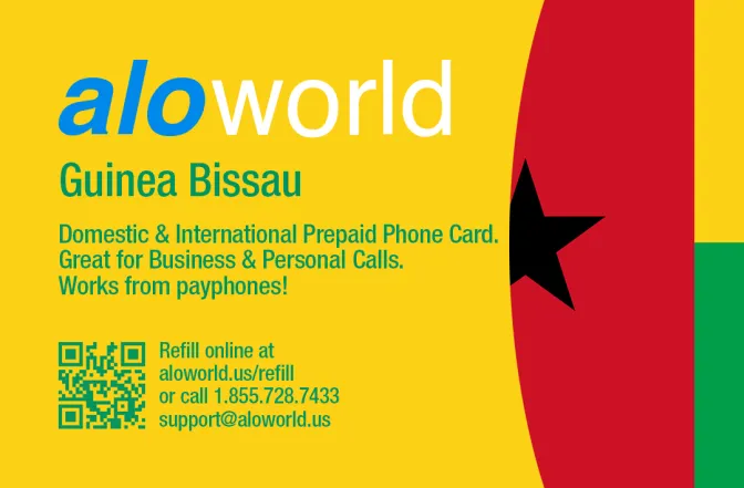 Call Guinea-Bissau from United States or Canada cheap and easy with a calling card.