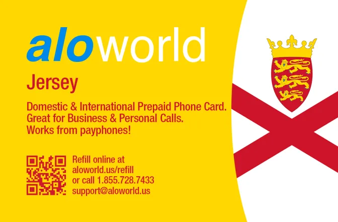 Aloworld jersey Calling Card. Call jersey from USA & Canada