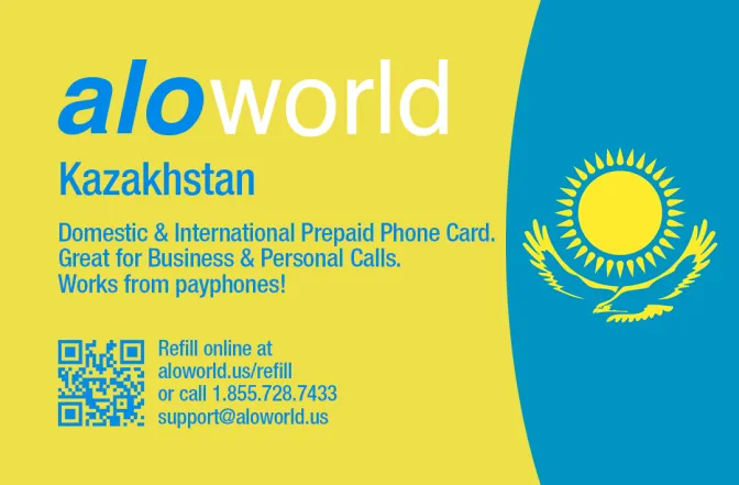 Call Kazakhstan from United States or Canada cheap and easy with a calling card.