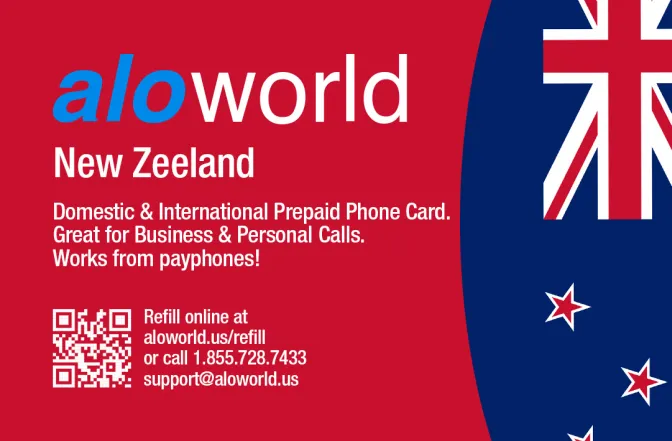Call New Zealand from United States or Canada cheap and easy with a calling card.