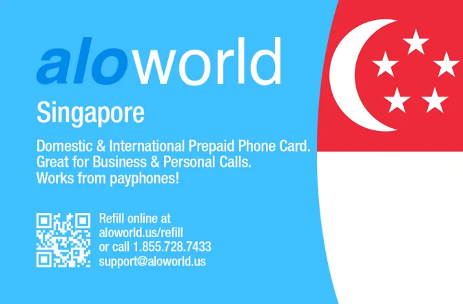 Call Singapore from United States or Canada cheap and easy with a calling card.